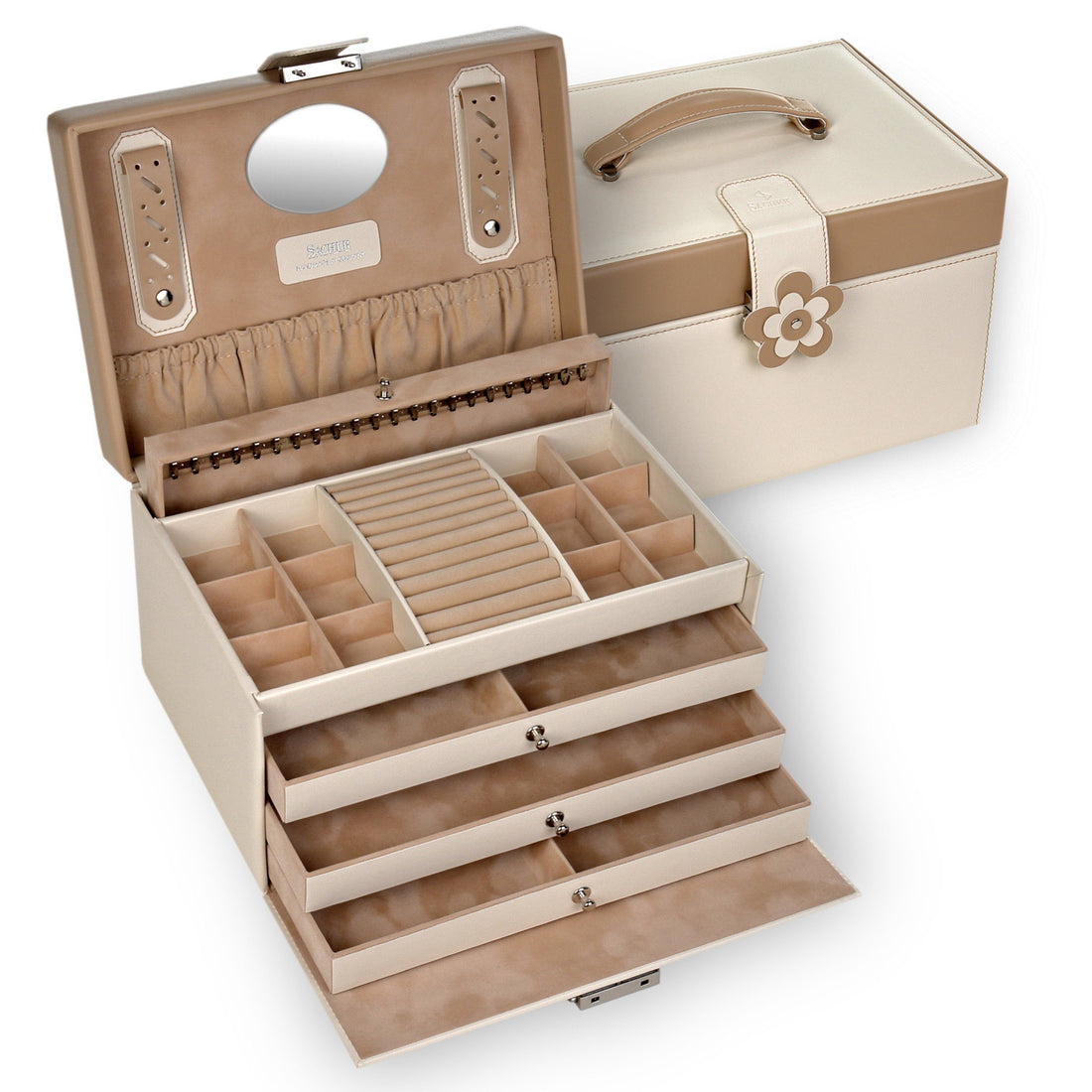 Portagioie Jasmin bel fiore / crema