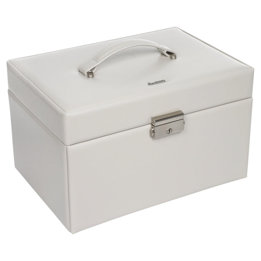 Jewelry box Jasmin elegance / sand (full cowhide)