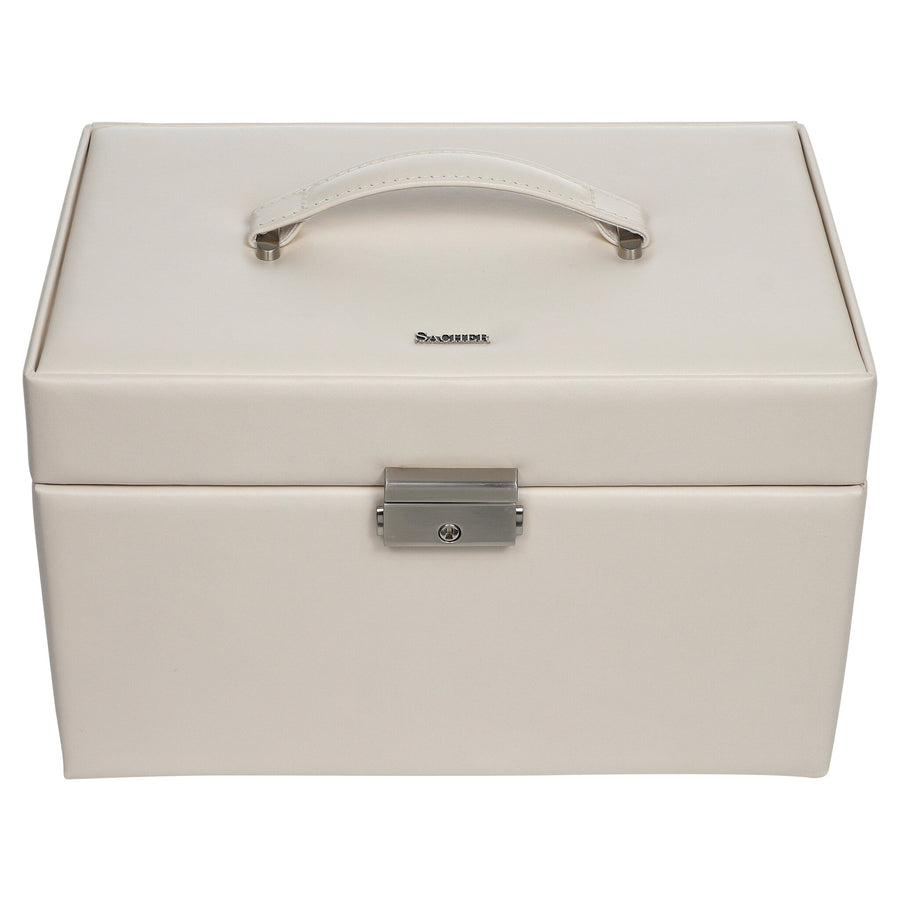 Sieradendoos Jasmin elegance / ivoor (volledig koeienhuid)