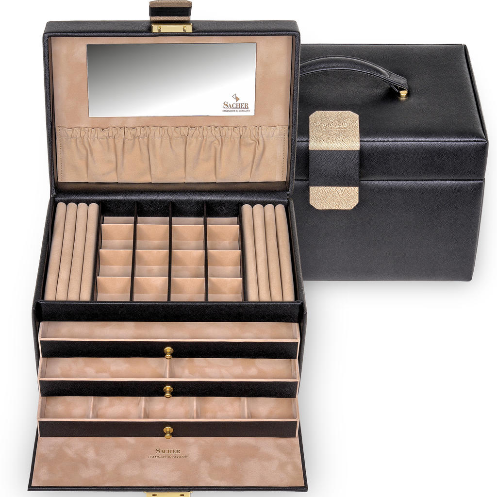 Jewelry box Lena saffiano / black