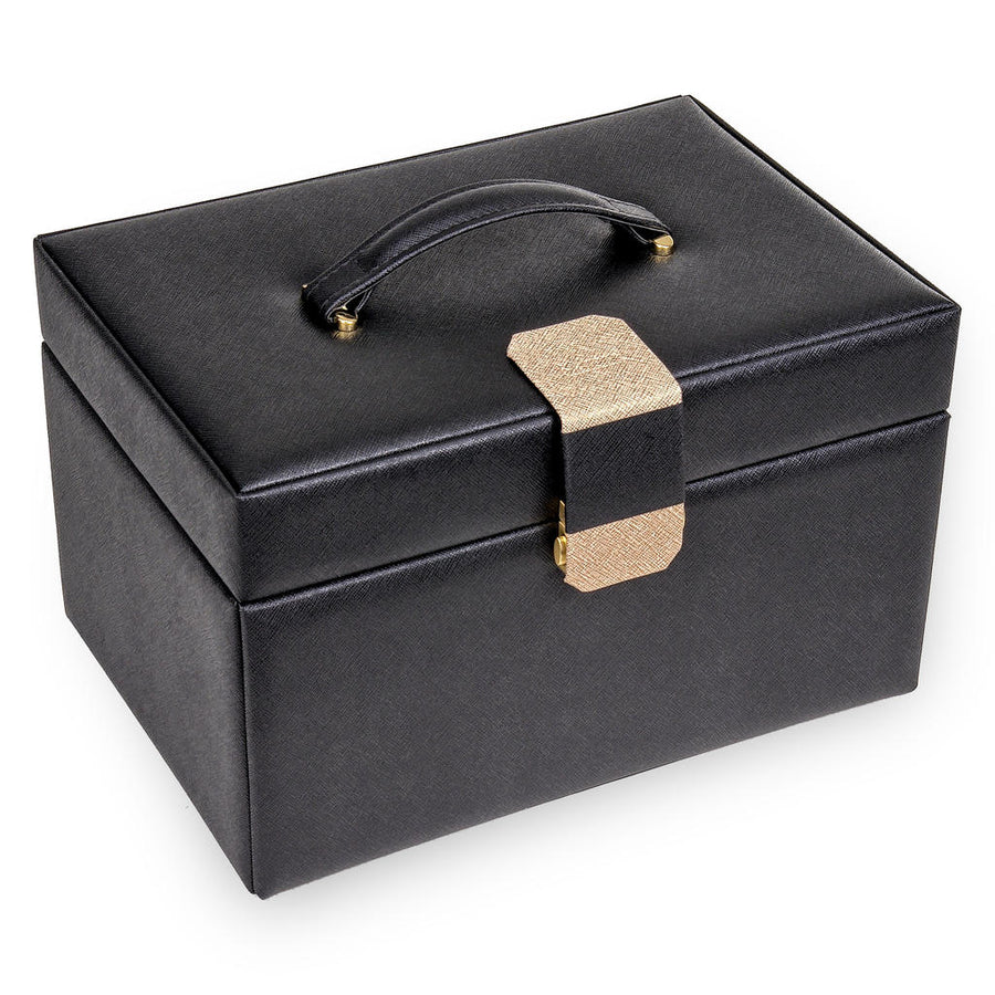Caixa de jóias Lena saffiano / preto