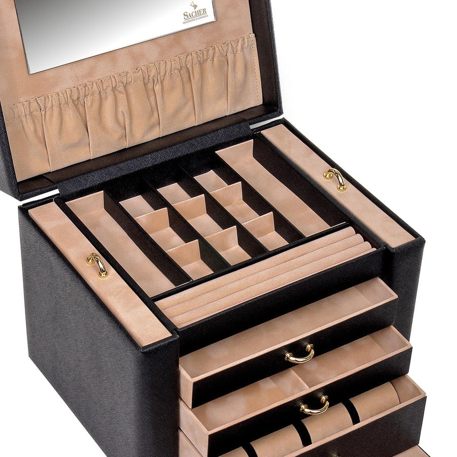 Jewelry box Marta saffiano / black