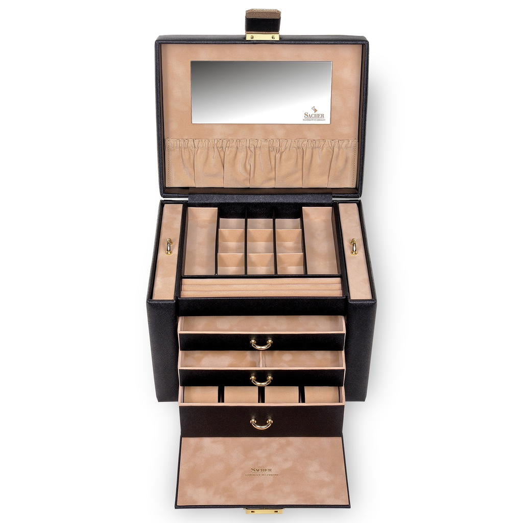 Jewelry box Marta saffiano / black