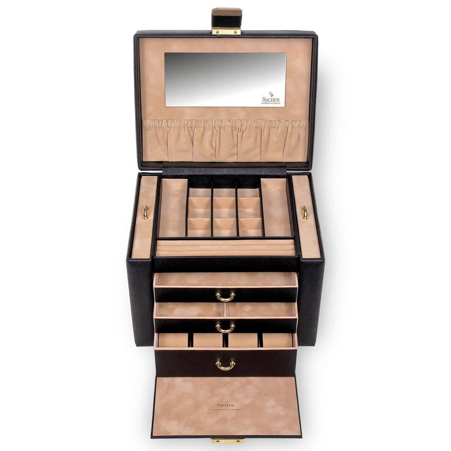 Jewelry box Marta saffiano / black