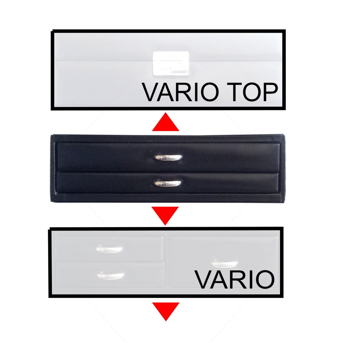 Módulo standard VARIO anéis vario / preto (pele)