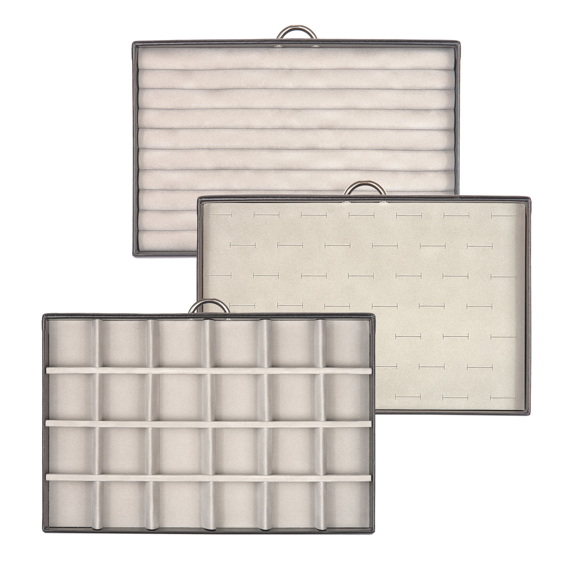 Jewelry case for rings Victoria vario / black (leather)