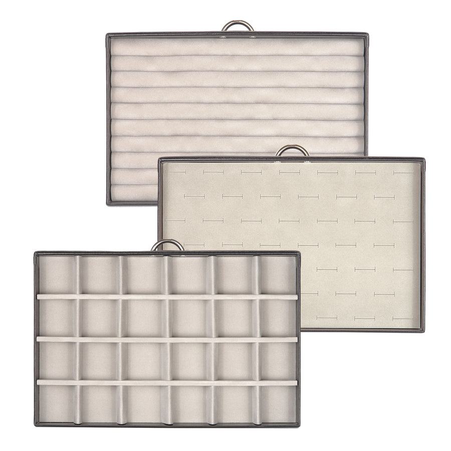 Jewelry case for rings Victoria vario / black (leather)