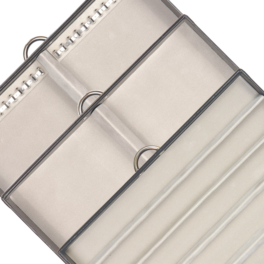 Jewelry case for necklaces Victoria vario / black (leather)