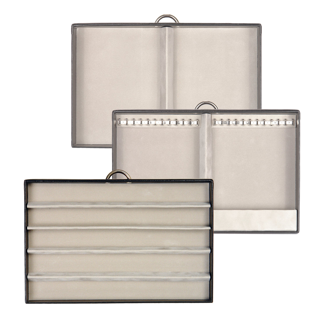 Jewelry case for necklaces Victoria vario / black (leather)