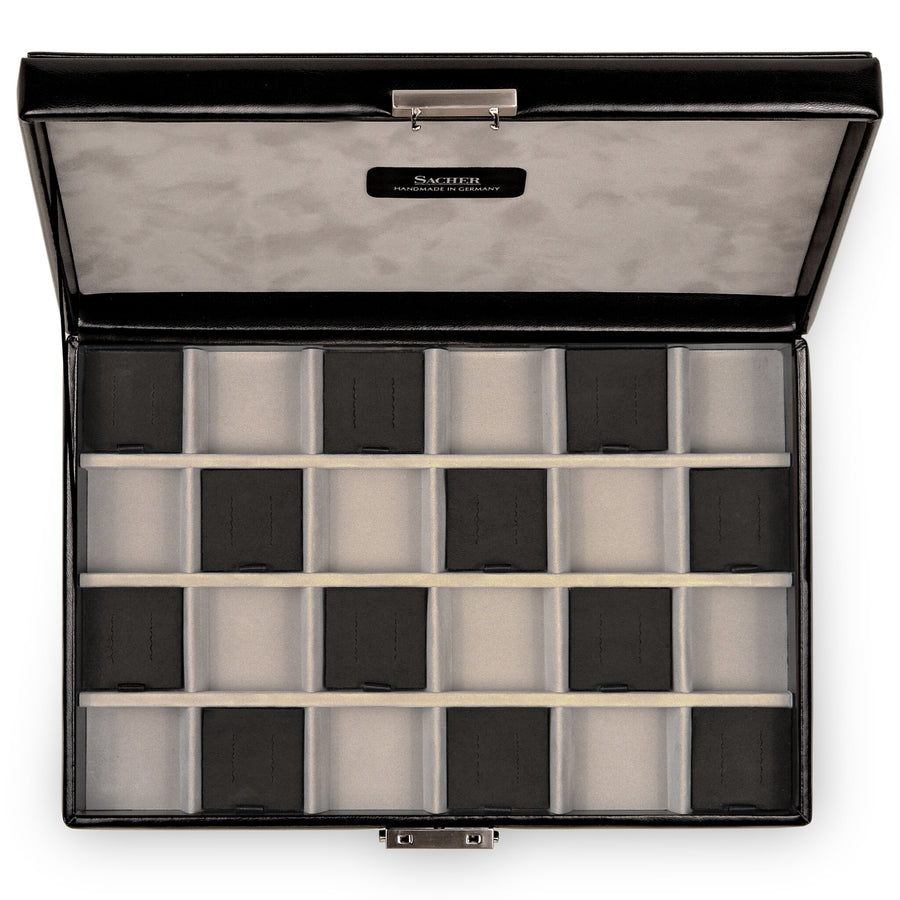 Case with 24 compartments VARIO CASO vario caso / black (leather)