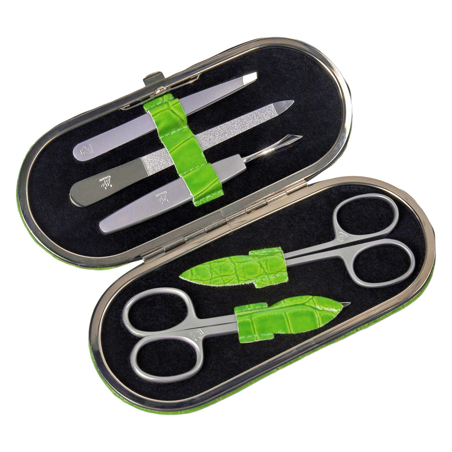 5-delt manicureetui Manicuresæt / æble (læder)